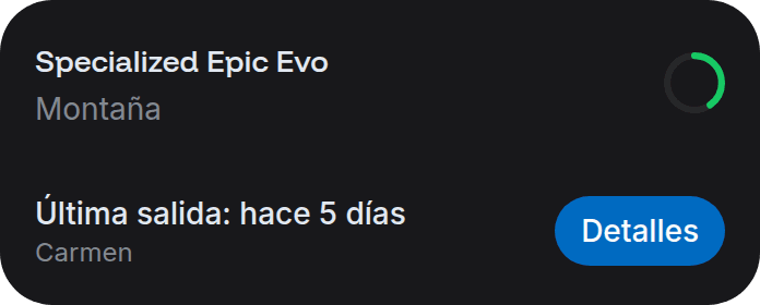 Una tarjeta de bicicleta sin mantenimiento próximo